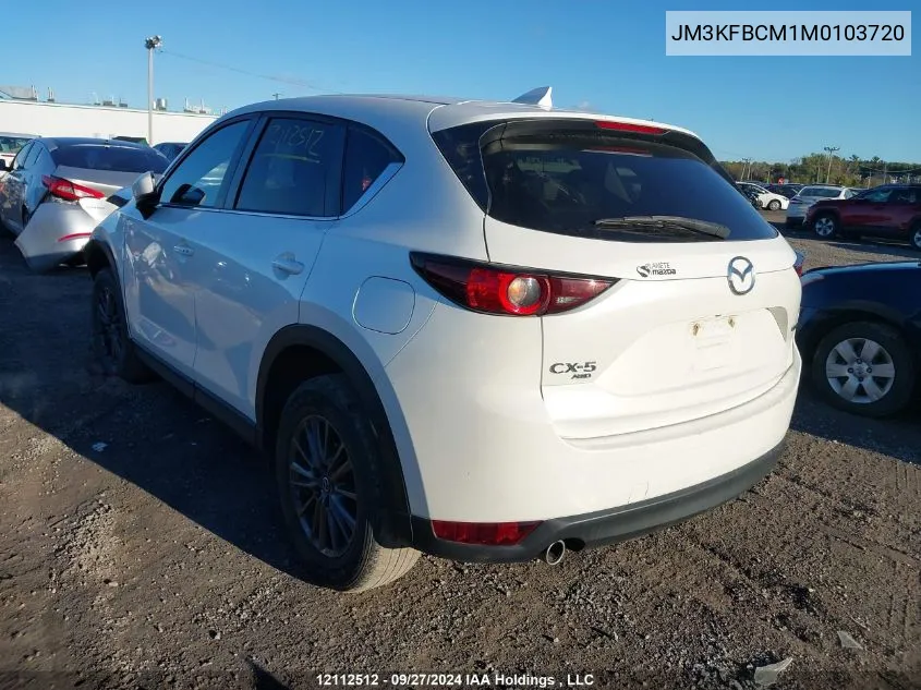 2021 Mazda Cx-5 VIN: JM3KFBCM1M0103720 Lot: 12112512