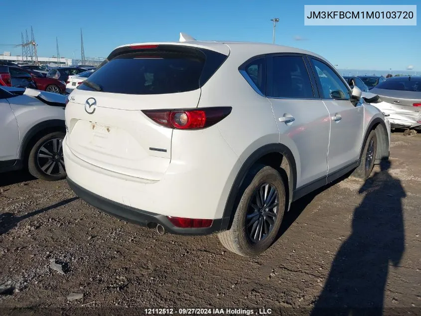 2021 Mazda Cx-5 VIN: JM3KFBCM1M0103720 Lot: 12112512