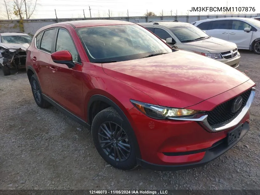 2021 Mazda Cx-5 VIN: JM3KFBCM5M1107876 Lot: 12146073