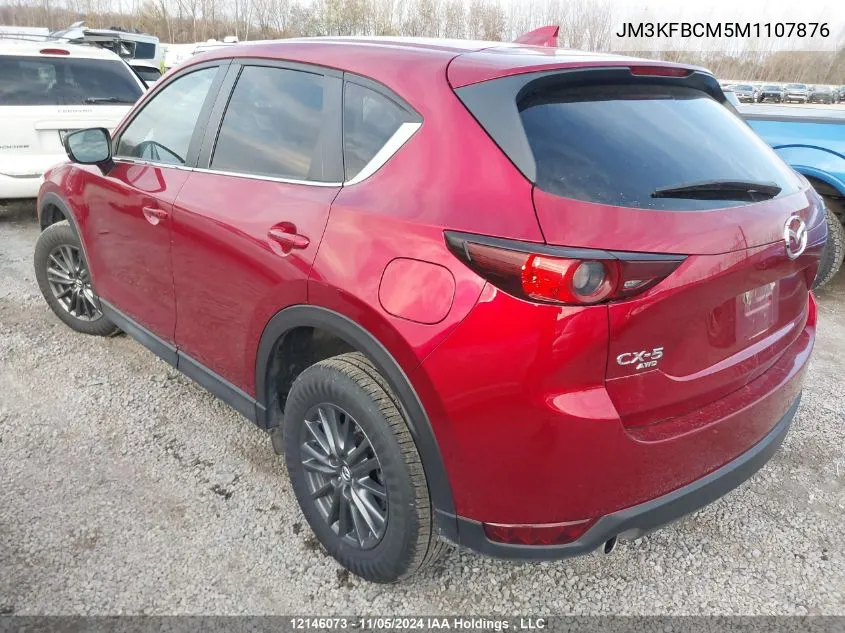 2021 Mazda Cx-5 VIN: JM3KFBCM5M1107876 Lot: 12146073