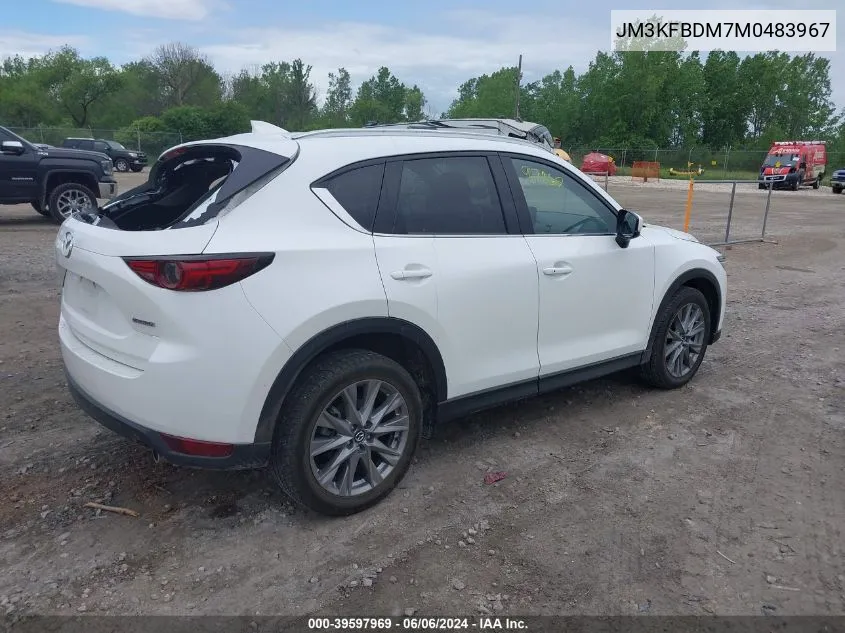 2021 Mazda Cx-5 Grand Touring VIN: JM3KFBDM7M0483967 Lot: 39597969