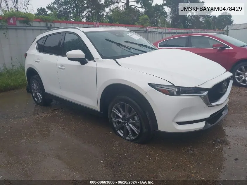 2021 Mazda Cx-5 Grand Touring Reserve VIN: JM3KFBAYXM0478429 Lot: 39663686