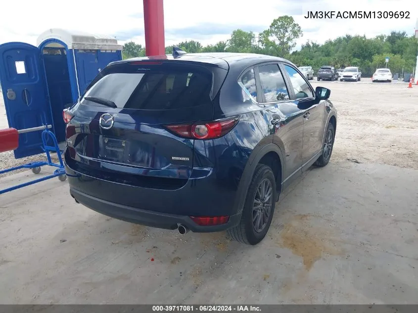 2021 Mazda Cx-5 Touring VIN: JM3KFACM5M1309692 Lot: 39717081