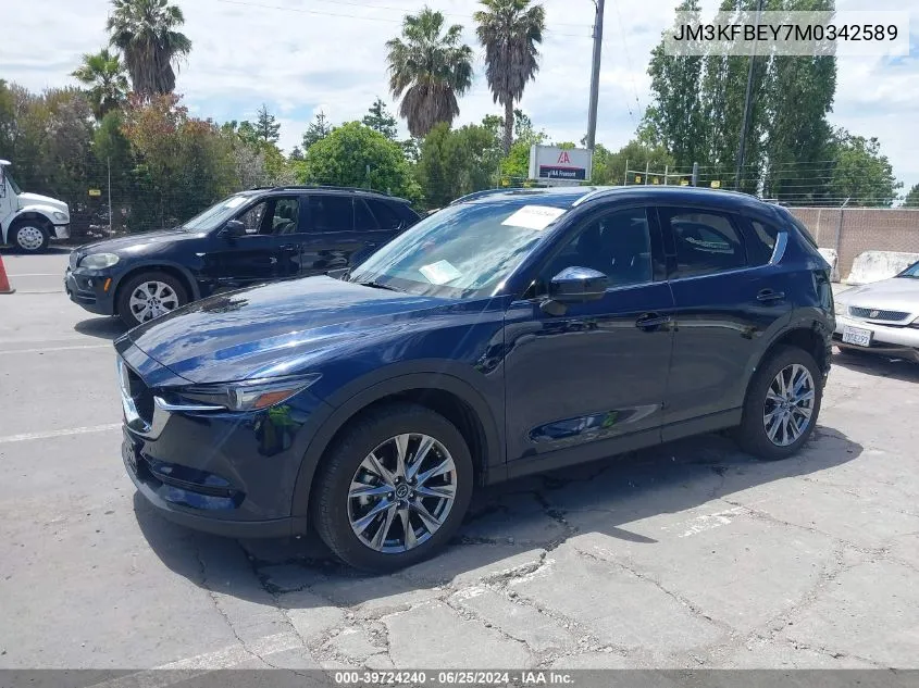 2021 Mazda Cx-5 Signature VIN: JM3KFBEY7M0342589 Lot: 39724240