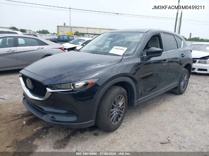 2021 Mazda Cx-5 Touring VIN: JM3KFACM3M0459211 Lot: 39816866