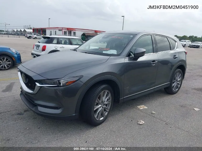 2021 Mazda Cx-5 Grand Touring VIN: JM3KFBDM2M0451900 Lot: 39831160