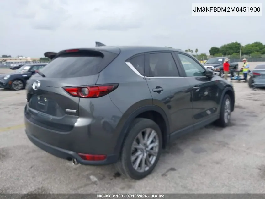 2021 Mazda Cx-5 Grand Touring VIN: JM3KFBDM2M0451900 Lot: 39831160