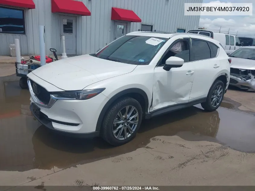 2021 Mazda Cx-5 Signature VIN: JM3KFBEY4M0374920 Lot: 39960762