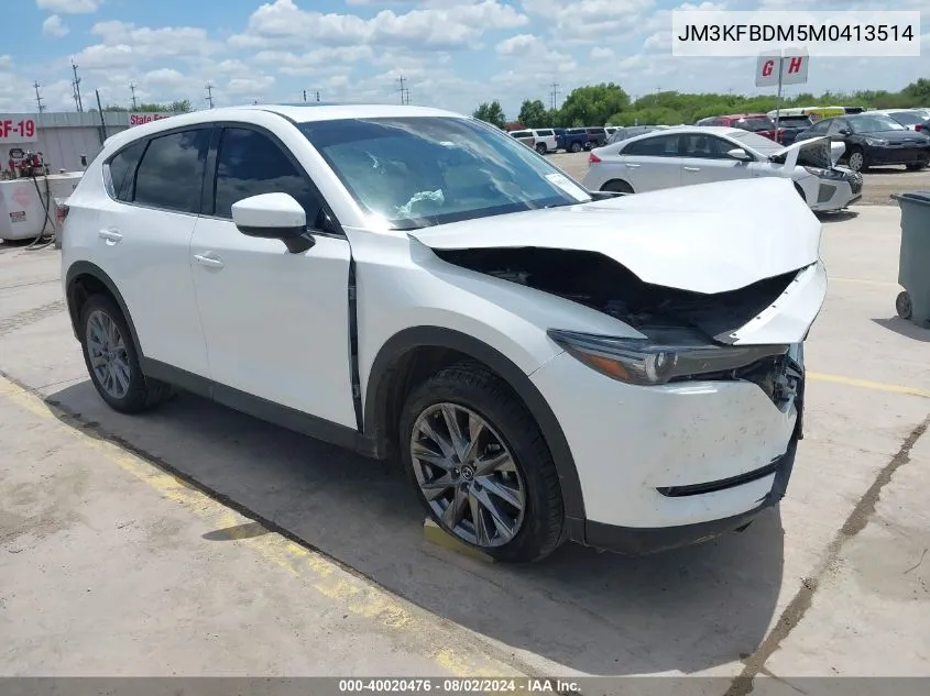 2021 Mazda Cx-5 Grand Touring VIN: JM3KFBDM5M0413514 Lot: 40020476