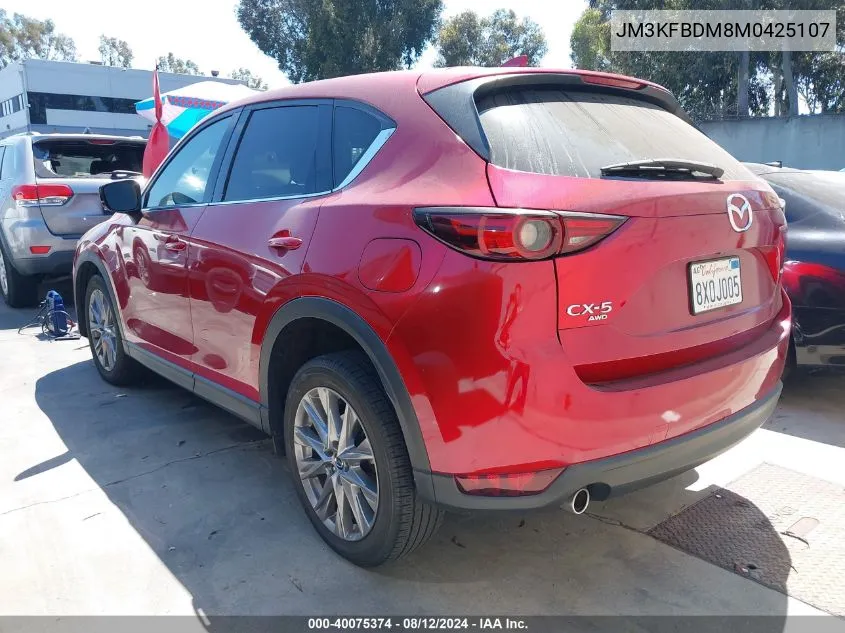 2021 Mazda Cx-5 Grand Touring VIN: JM3KFBDM8M0425107 Lot: 40075374