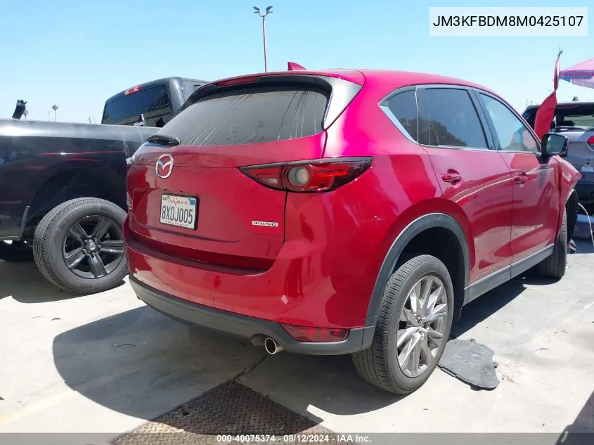 2021 Mazda Cx-5 Grand Touring VIN: JM3KFBDM8M0425107 Lot: 40075374