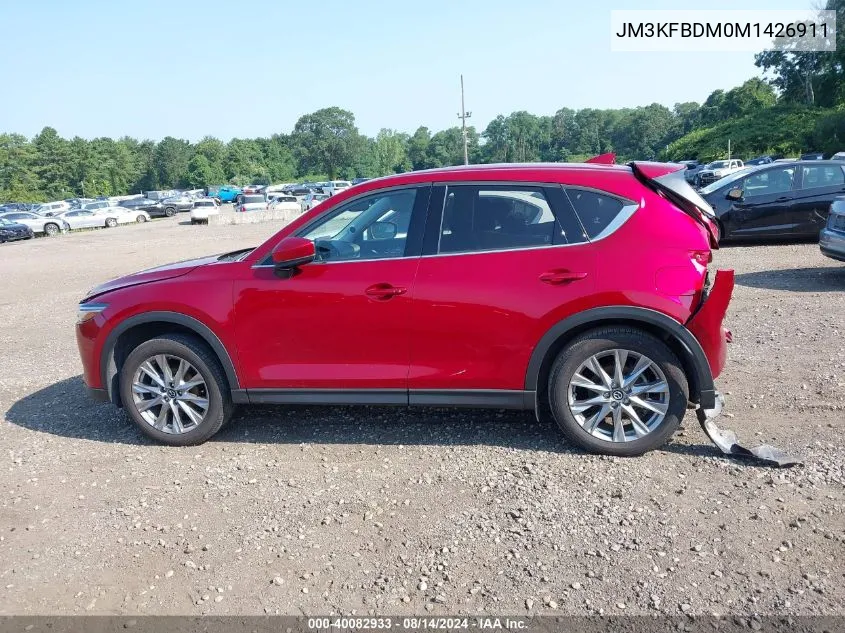 2021 Mazda Cx-5 Grand Touring VIN: JM3KFBDM0M1426911 Lot: 40082933