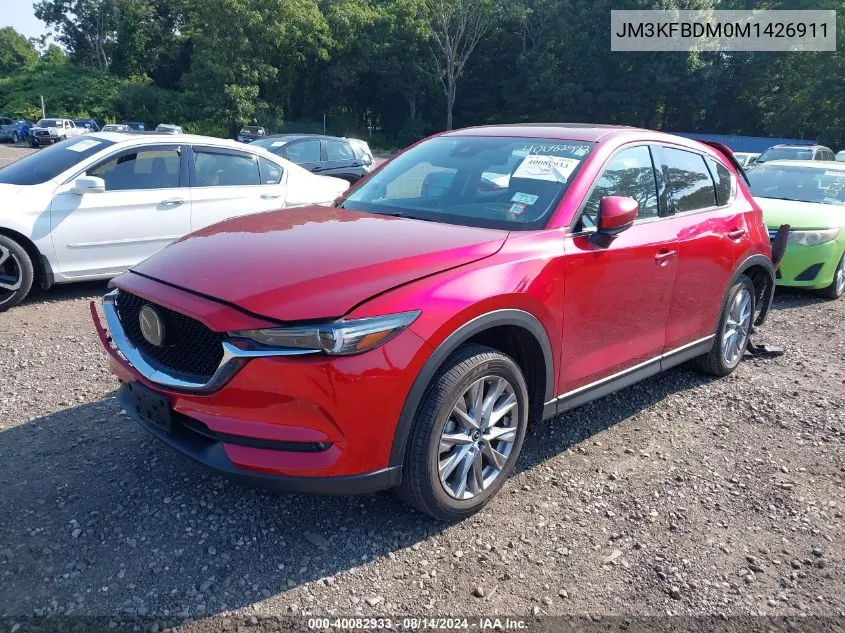 2021 Mazda Cx-5 Grand Touring VIN: JM3KFBDM0M1426911 Lot: 40082933