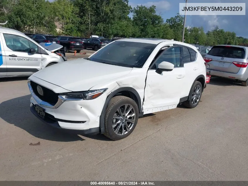 2021 Mazda Cx-5 Signature VIN: JM3KFBEY5M0443209 Lot: 40095640