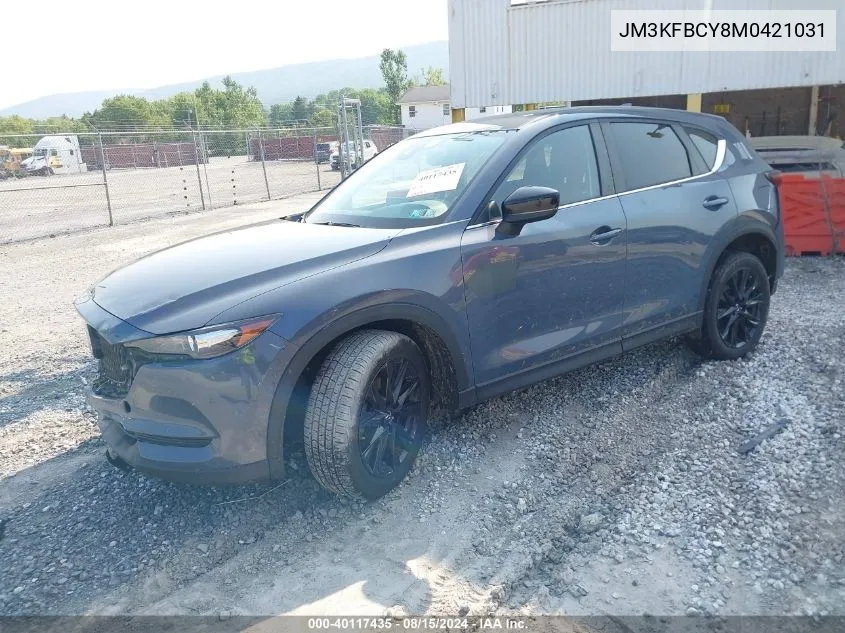 2021 Mazda Cx-5 Carbon Edition Turbo VIN: JM3KFBCY8M0421031 Lot: 40117435