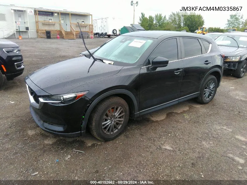 2021 Mazda Cx-5 Touring VIN: JM3KFACM4M0335867 Lot: 40152662