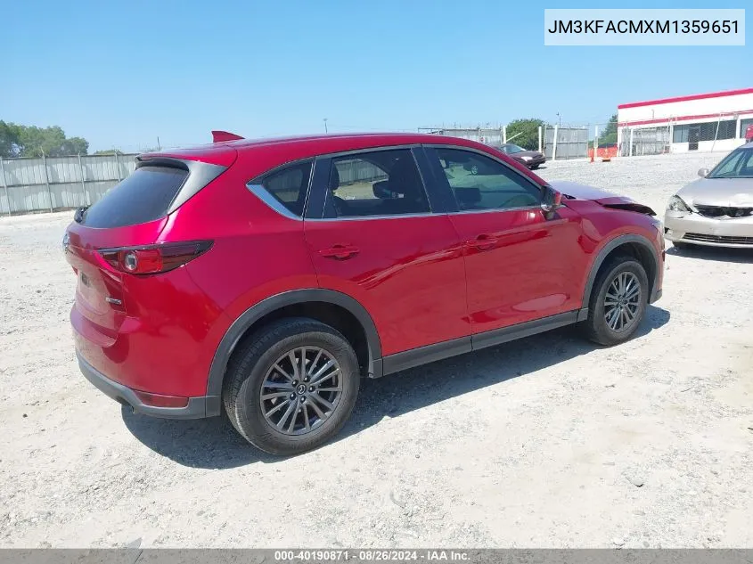 2021 Mazda Cx-5 Touring VIN: JM3KFACMXM1359651 Lot: 40190871