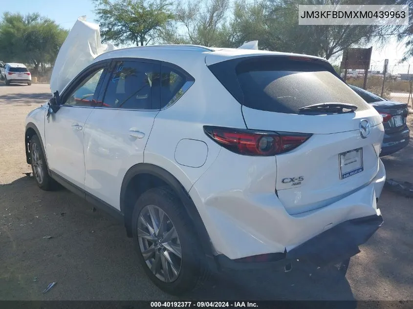 2021 Mazda Cx-5 Grand Touring VIN: JM3KFBDMXM0439963 Lot: 40192377