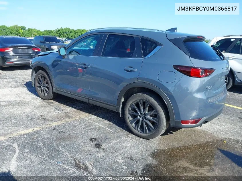 2021 Mazda Cx-5 Carbon Edition Turbo VIN: JM3KFBCY0M0366817 Lot: 40211792