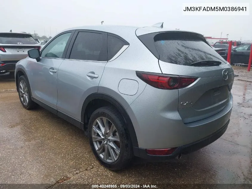 2021 Mazda Cx-5 Grand Touring VIN: JM3KFADM5M0386941 Lot: 40248985