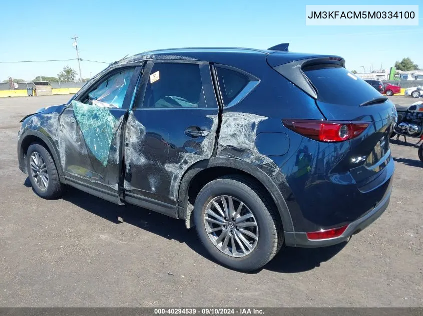 2021 Mazda Cx-5 Touring VIN: JM3KFACM5M0334100 Lot: 40294539