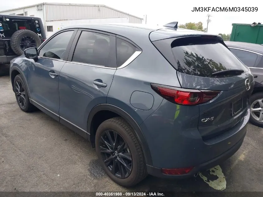 2021 Mazda Cx-5 Carbon Edition VIN: JM3KFACM6M0345039 Lot: 40351988