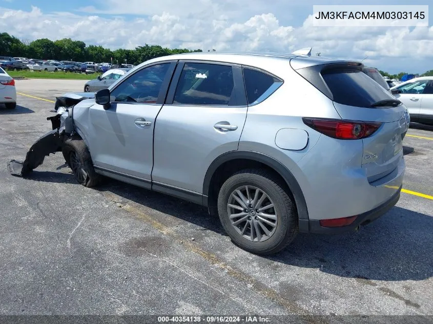 2021 Mazda Cx-5 Touring VIN: JM3KFACM4M0303145 Lot: 40354138