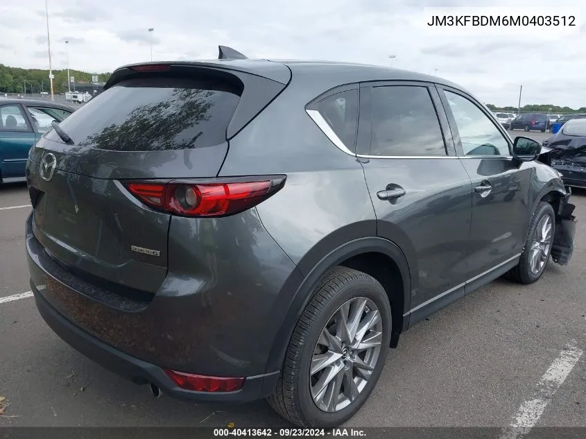 2021 Mazda Cx-5 Grand Touring VIN: JM3KFBDM6M0403512 Lot: 40413642