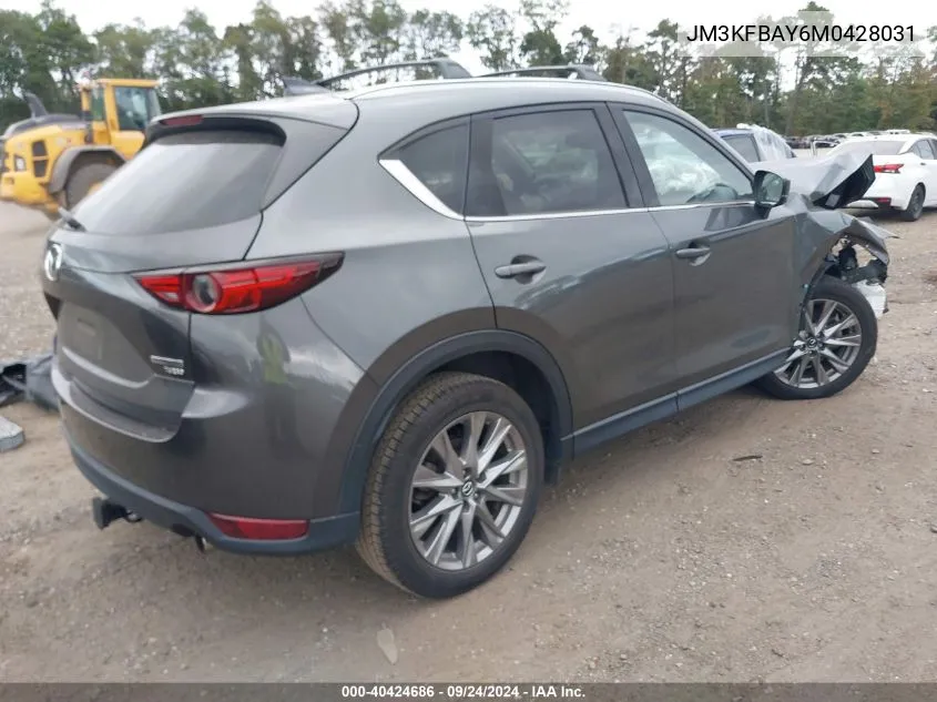 2021 Mazda Cx-5 Grand Touring Reserve VIN: JM3KFBAY6M0428031 Lot: 40424686