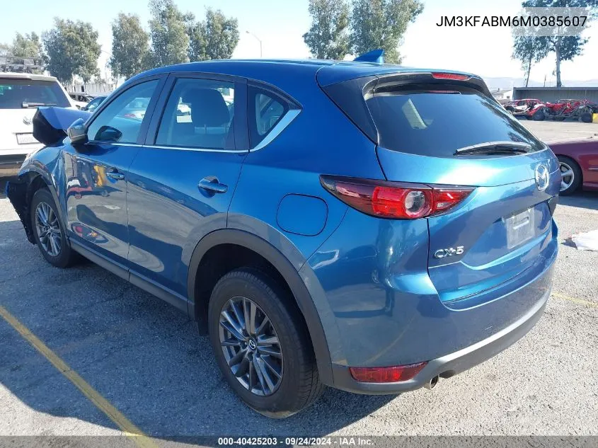 2021 Mazda Cx-5 Sport VIN: JM3KFABM6M0385607 Lot: 40425203