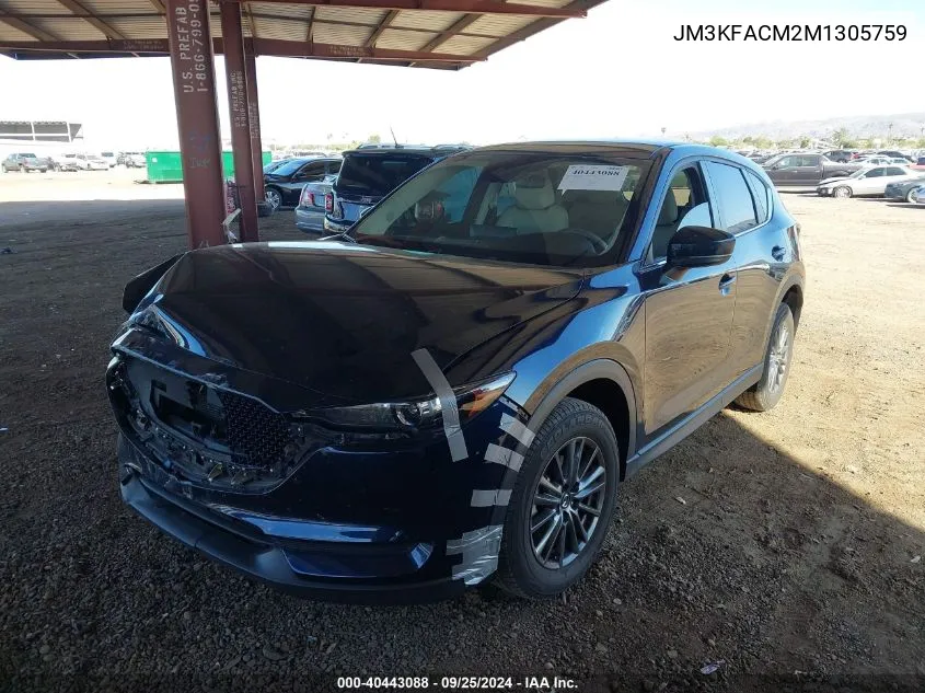 2021 Mazda Cx-5 Touring VIN: JM3KFACM2M1305759 Lot: 40443088