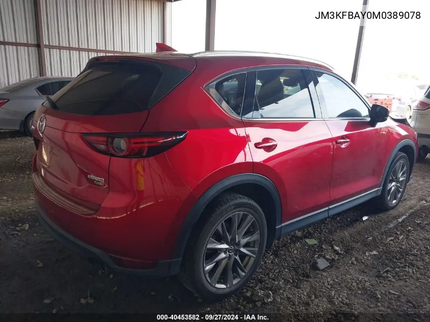 2021 Mazda Cx-5 Grand Touring Reserve VIN: JM3KFBAY0M0389078 Lot: 40453582