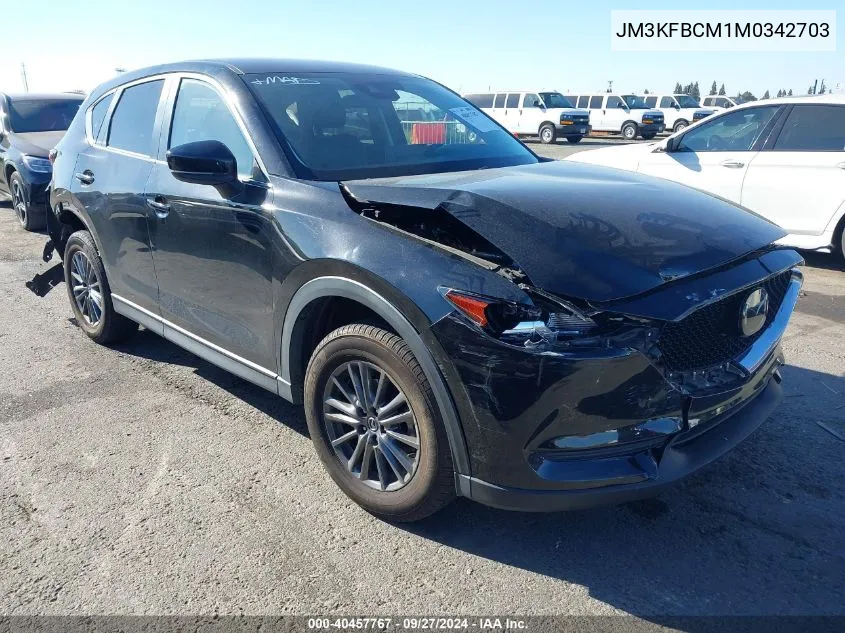 2021 Mazda Cx-5 Touring VIN: JM3KFBCM1M0342703 Lot: 40457767