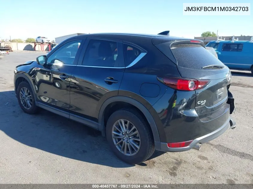 2021 Mazda Cx-5 Touring VIN: JM3KFBCM1M0342703 Lot: 40457767