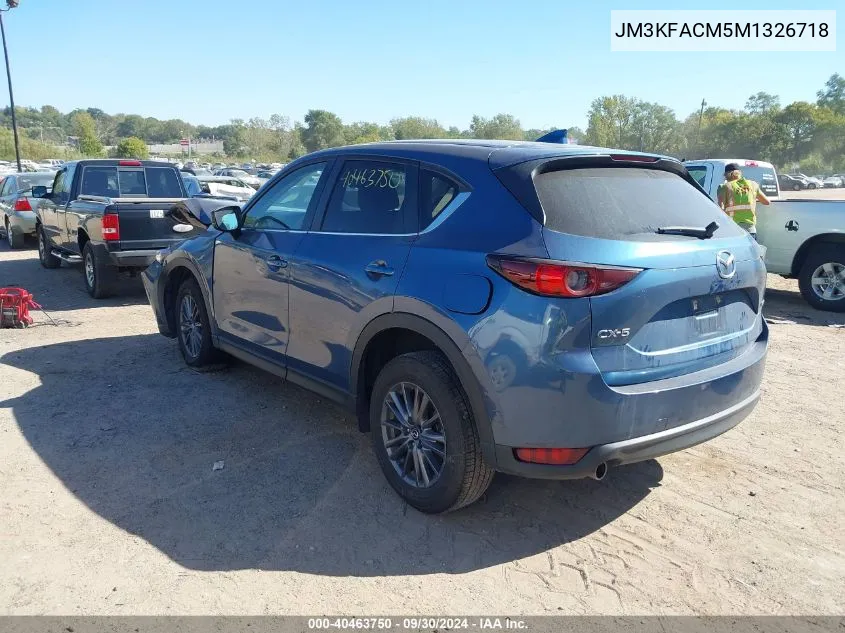 2021 Mazda Cx-5 Touring VIN: JM3KFACM5M1326718 Lot: 40463750