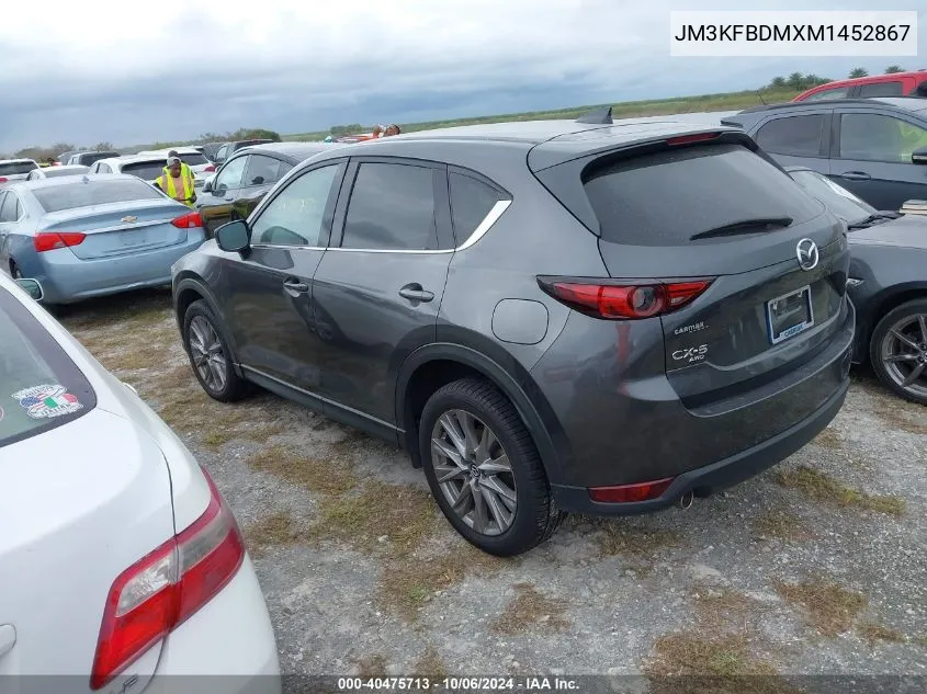 2021 Mazda Cx-5 Grand Touring VIN: JM3KFBDMXM1452867 Lot: 40475713