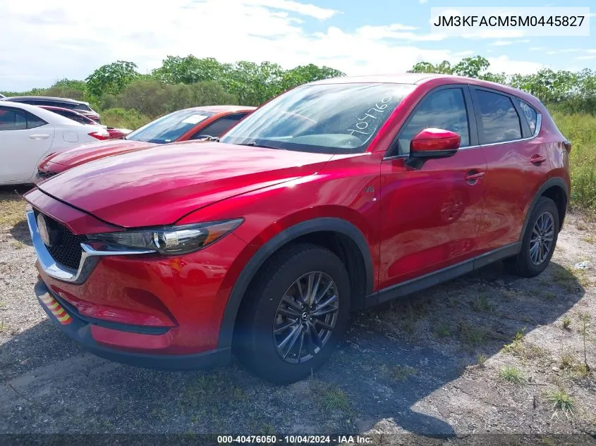 2021 Mazda Cx-5 Touring VIN: JM3KFACM5M0445827 Lot: 40476050