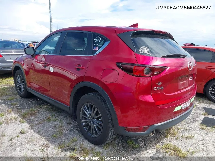 2021 Mazda Cx-5 Touring VIN: JM3KFACM5M0445827 Lot: 40476050