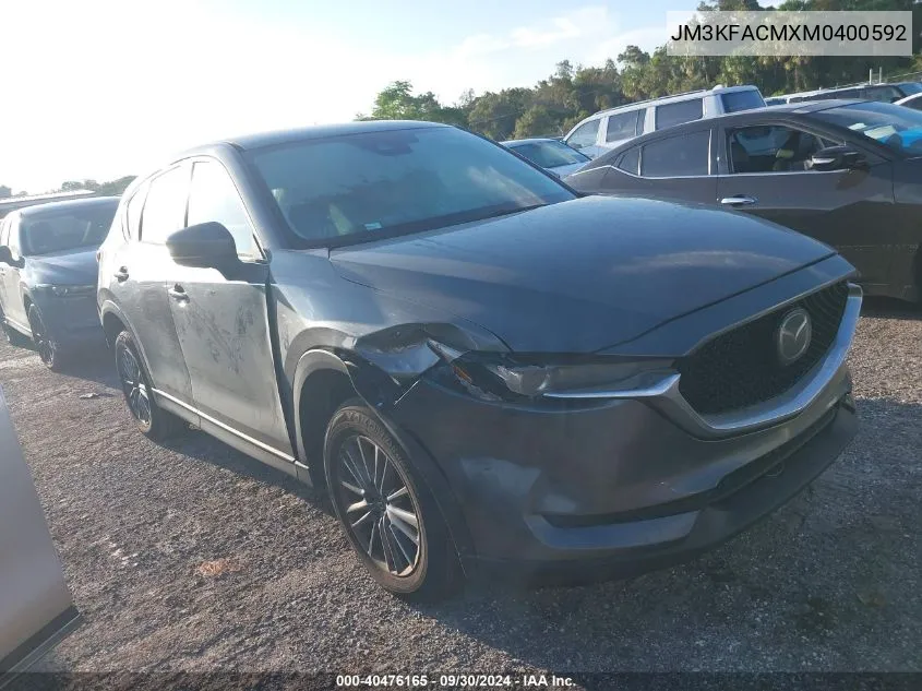 2021 Mazda Cx-5 Touring VIN: JM3KFACMXM0400592 Lot: 40476165