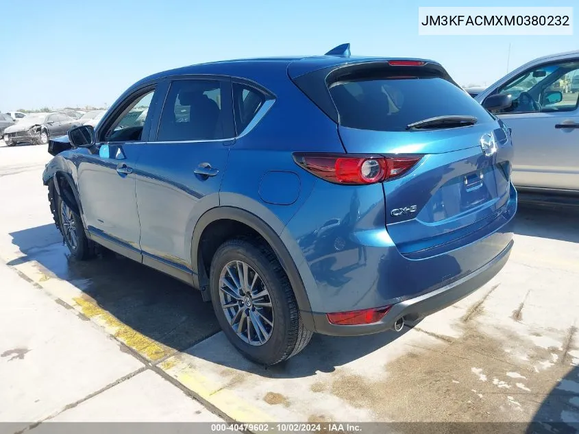 2021 Mazda Cx-5 Touring VIN: JM3KFACMXM0380232 Lot: 40479602