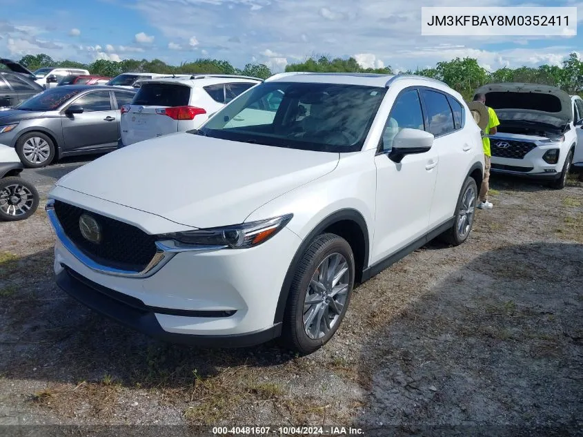 2021 Mazda Cx-5 Grand Touring Reserve VIN: JM3KFBAY8M0352411 Lot: 40481607