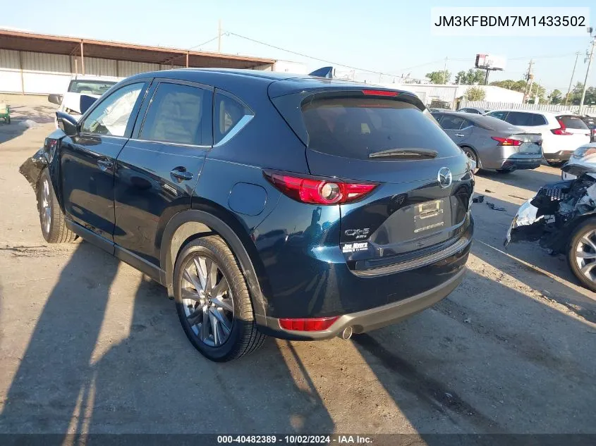 2021 Mazda Cx-5 Grand Touring VIN: JM3KFBDM7M1433502 Lot: 40482389