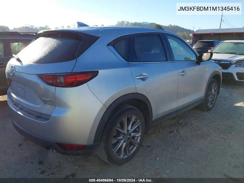 2021 Mazda Cx-5 Grand Touring VIN: JM3KFBDM1M1345416 Lot: 40496694