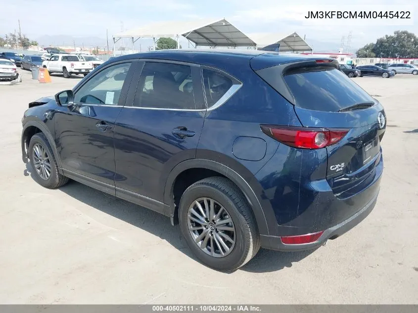 2021 Mazda Cx-5 Touring VIN: JM3KFBCM4M0445422 Lot: 40502111