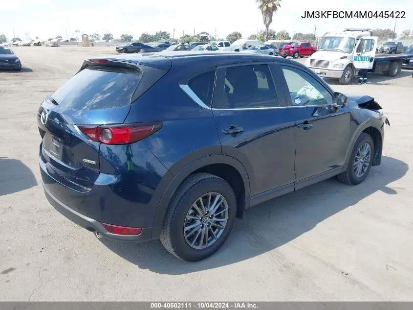 2021 Mazda Cx-5 Touring VIN: JM3KFBCM4M0445422 Lot: 40502111