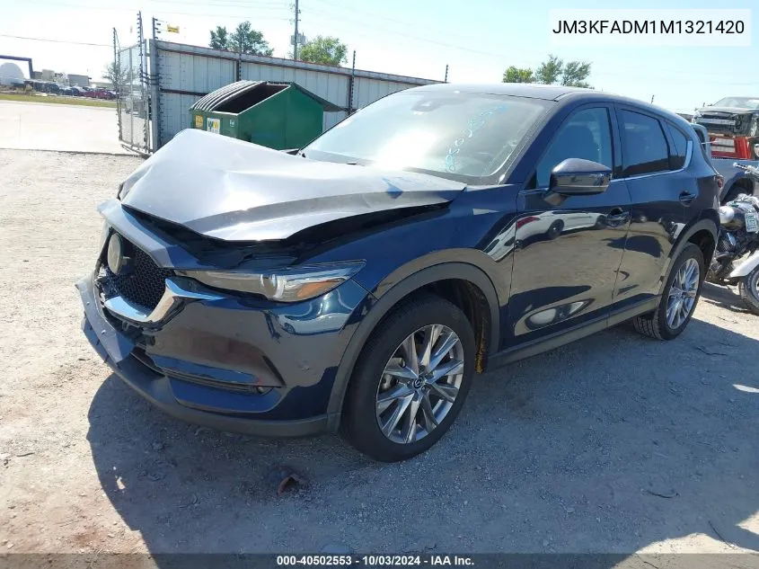 2021 Mazda Cx-5 Grand Touring VIN: JM3KFADM1M1321420 Lot: 40502553