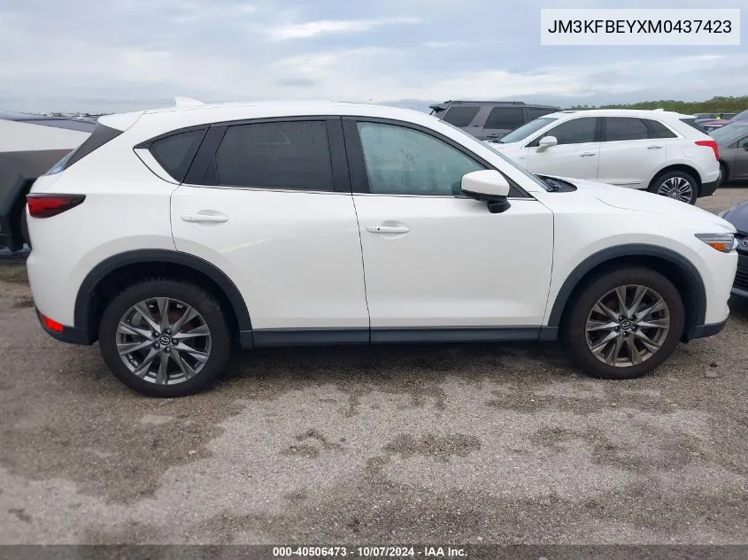 2021 Mazda Cx-5 Signature VIN: JM3KFBEYXM0437423 Lot: 40506473