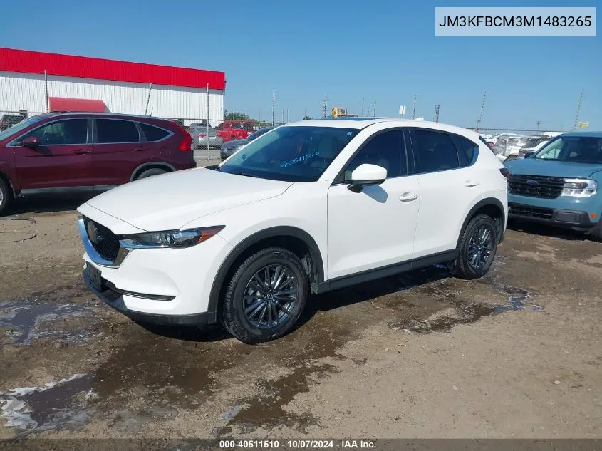 2021 Mazda Cx-5 Touring VIN: JM3KFBCM3M1483265 Lot: 40511510