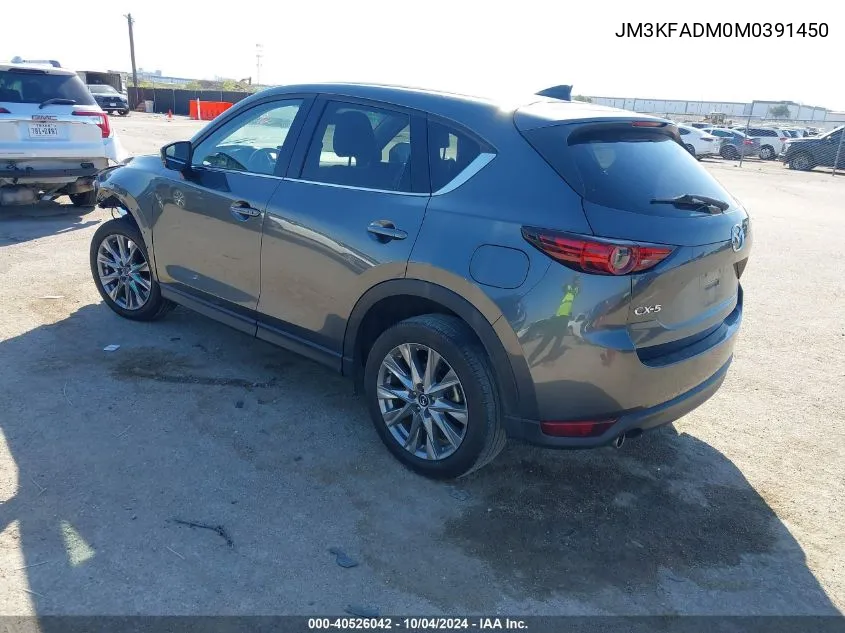 2021 Mazda Cx-5 Grand Touring VIN: JM3KFADM0M0391450 Lot: 40526042