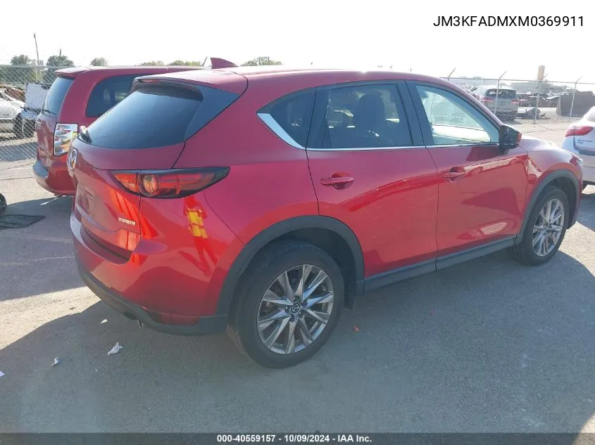 2021 Mazda Cx-5 Grand Touring VIN: JM3KFADMXM0369911 Lot: 40559157